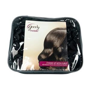 Goody Mosaic 37 Pack Satin Pillow Soft Rollers Black  Hair Roller Set NEW